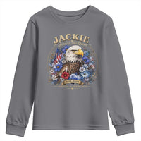 Jackie Bald Eagle Youth Sweatshirt Forever Our Queen And In Our Hearts USA Floral