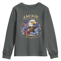Jackie Bald Eagle Youth Sweatshirt Forever Our Queen And In Our Hearts USA Floral