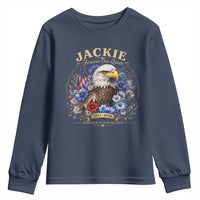 Jackie Bald Eagle Youth Sweatshirt Forever Our Queen And In Our Hearts USA Floral