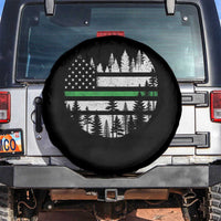 Park Ranger Law Enforcement Forest Green Line American Flag Spare Tire Cover