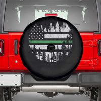 Park Ranger Law Enforcement Forest Green Line American Flag Spare Tire Cover