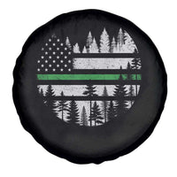 Park Ranger Law Enforcement Forest Green Line American Flag Spare Tire Cover