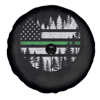 Park Ranger Law Enforcement Forest Green Line American Flag Spare Tire Cover