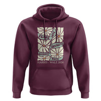 Harris Walz 2024 Hoodie Peace Love Equality Diversity Hope Hand Drawn Flower - Wonder Print Shop