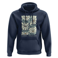 Harris Walz 2024 Hoodie Peace Love Equality Diversity Hope Hand Drawn Flower - Wonder Print Shop
