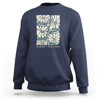 Harris Walz 2024 Sweatshirt Peace Love Equality Diversity Hope Hand Drawn Flower - Wonder Print Shop