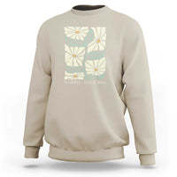 Harris Walz 2024 Sweatshirt Peace Love Equality Diversity Hope Hand Drawn Flower - Wonder Print Shop