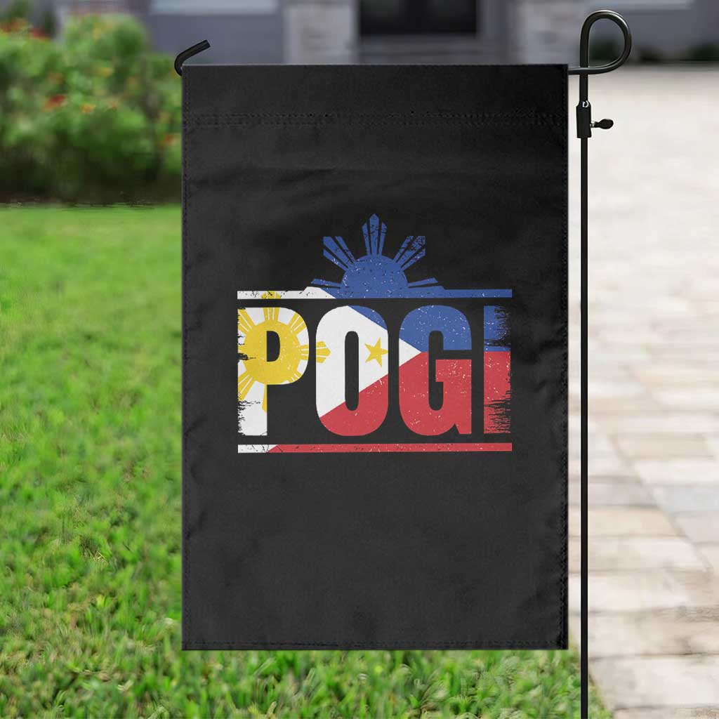 Pogi Filipino Slang Filipino Flag Pinoy Sun And Star Garden Flag - Wonder Print Shop