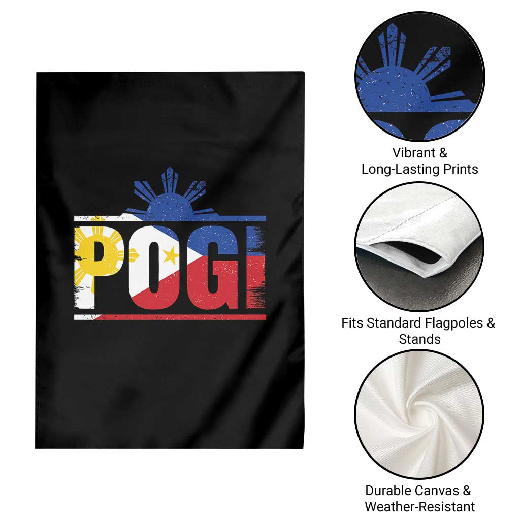 Pogi Filipino Slang Filipino Flag Pinoy Sun And Star Garden Flag - Wonder Print Shop
