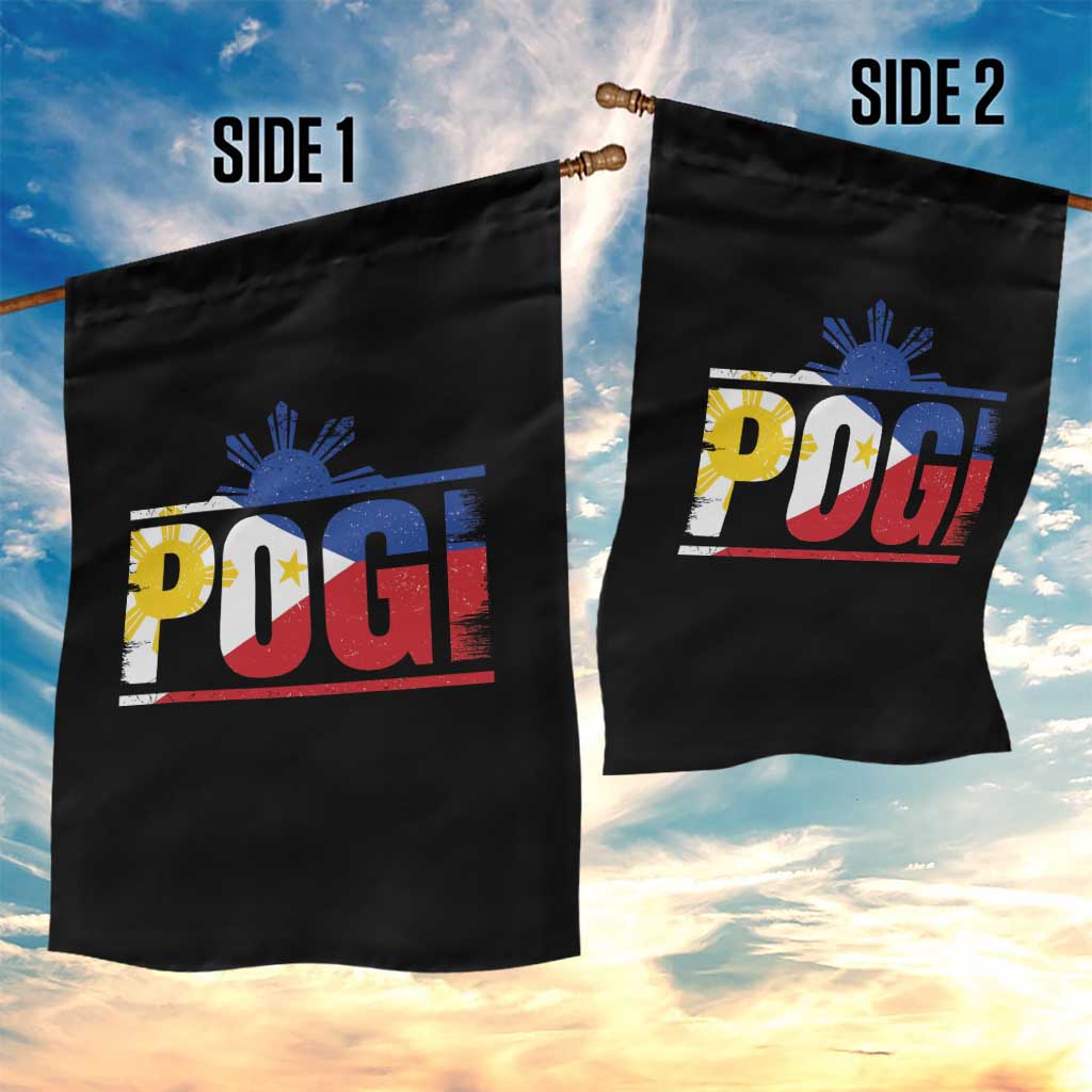 Pogi Filipino Slang Filipino Flag Pinoy Sun And Star Garden Flag - Wonder Print Shop