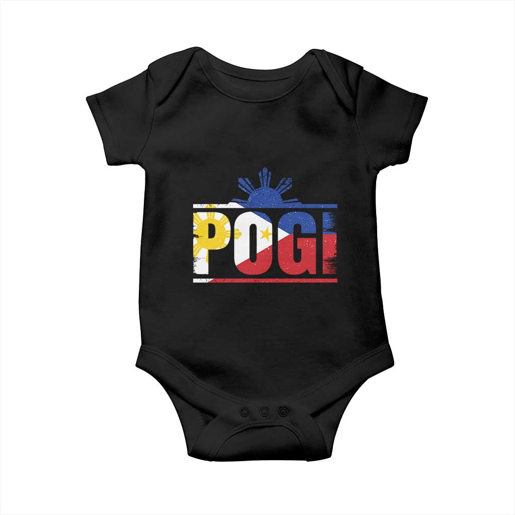Pogi Filipino Slang Filipino Flag Pinoy Sun And Star Baby Onesie - Wonder Print Shop