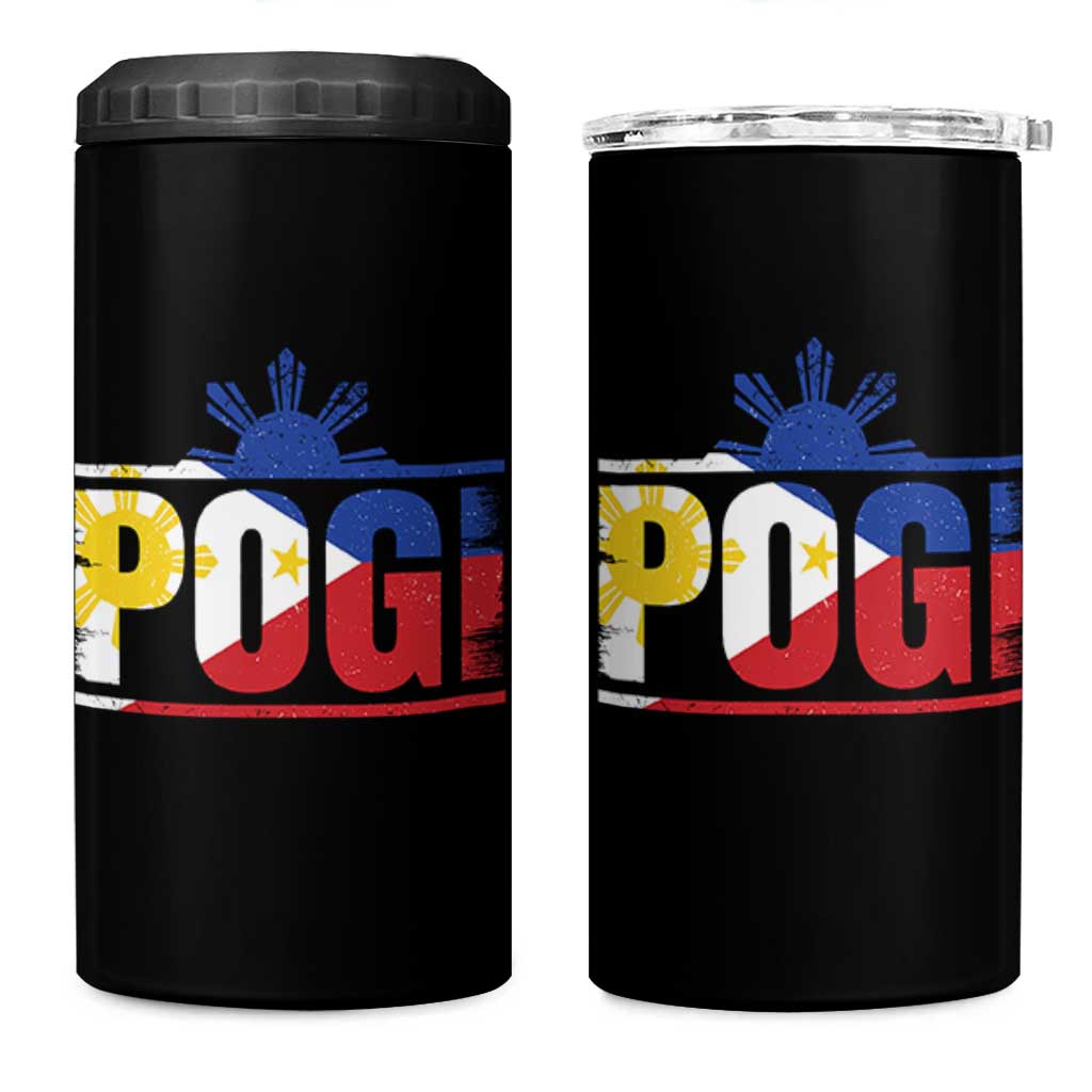 Pogi Filipino Slang Filipino Flag Pinoy Sun And Star 4 in 1 Can Cooler Tumbler - Wonder Print Shop