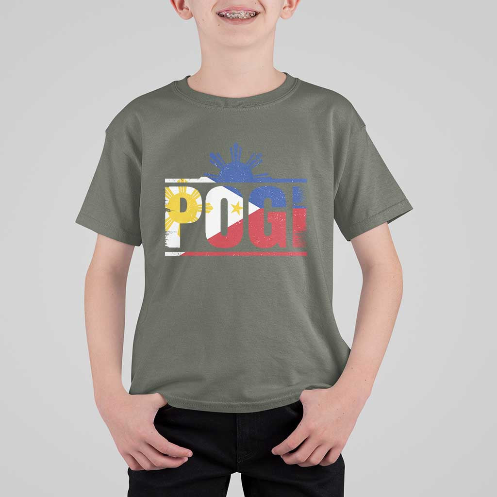 Pogi Filipino Slang Filipino Flag Pinoy Sun And Star T Shirt For Kid - Wonder Print Shop