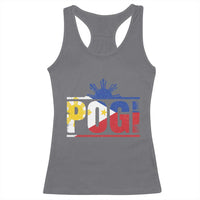 Pogi Filipino Slang Filipino Flag Pinoy Sun And Star Racerback Tank Top - Wonder Print Shop