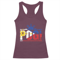 Pogi Filipino Slang Filipino Flag Pinoy Sun And Star Racerback Tank Top - Wonder Print Shop