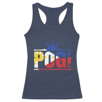 Pogi Filipino Slang Filipino Flag Pinoy Sun And Star Racerback Tank Top - Wonder Print Shop
