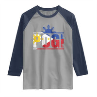 Pogi Filipino Slang Filipino Flag Pinoy Sun And Star Raglan Shirt - Wonder Print Shop