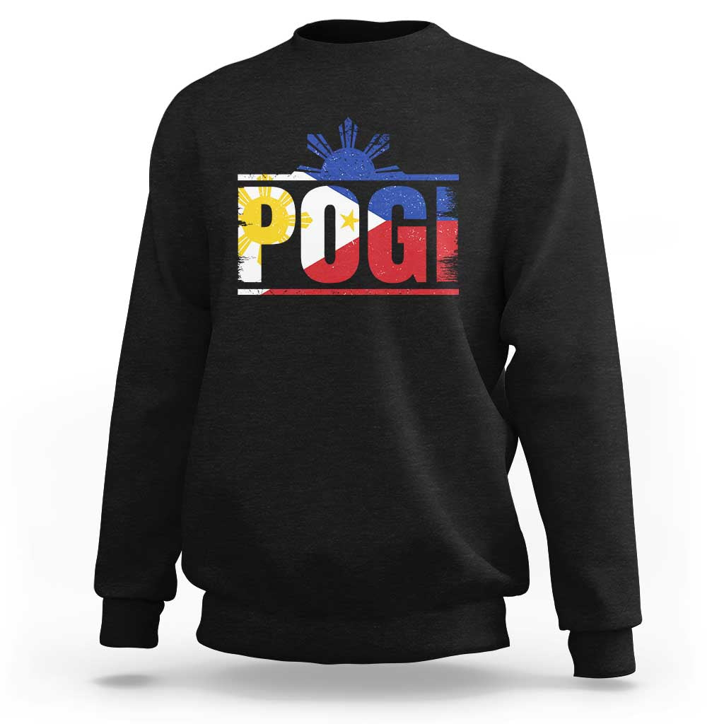 Pogi Filipino Slang Filipino Flag Pinoy Sun And Star Sweatshirt - Wonder Print Shop