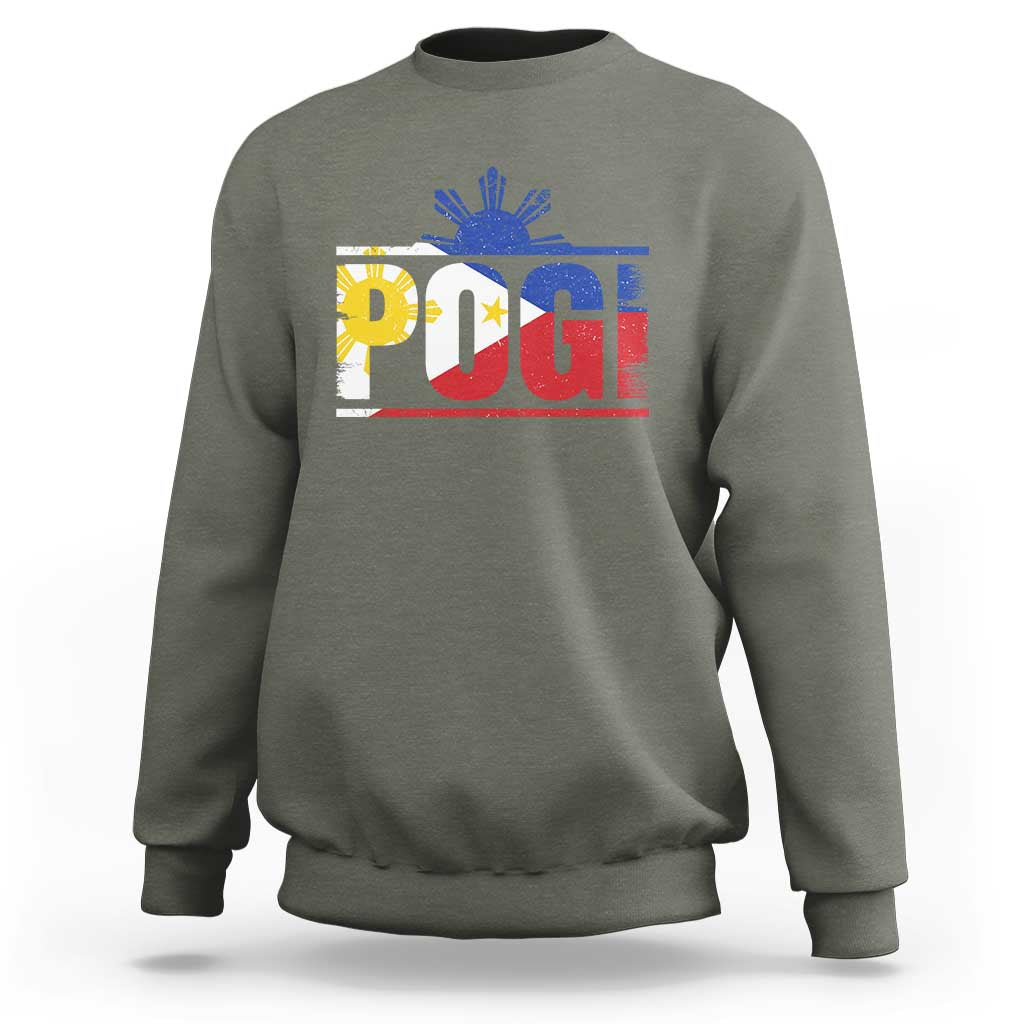 Pogi Filipino Slang Filipino Flag Pinoy Sun And Star Sweatshirt - Wonder Print Shop