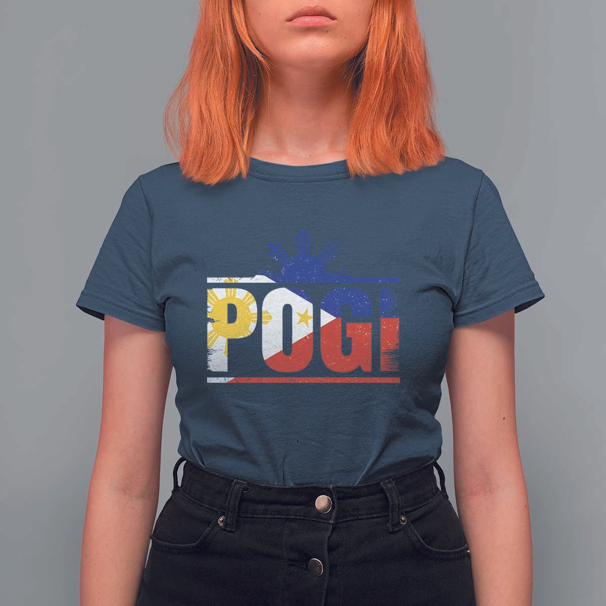 Pogi Filipino Slang Filipino Flag Pinoy Sun And Star T Shirt For Women - Wonder Print Shop