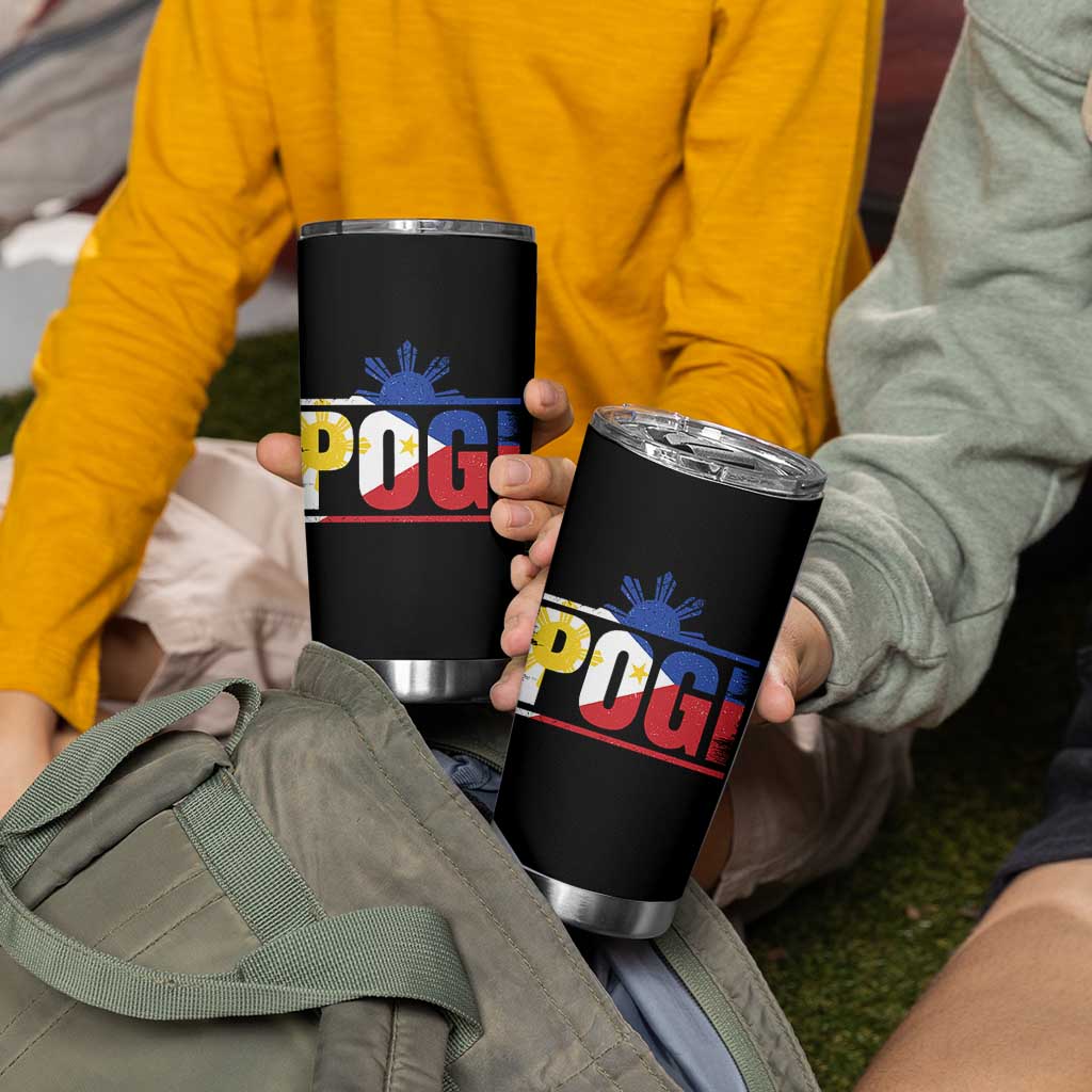 Pogi Filipino Slang Filipino Flag Pinoy Sun And Star Tumbler Cup - Wonder Print Shop