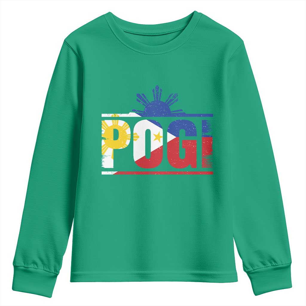 Pogi Filipino Slang Filipino Flag Pinoy Sun And Star Youth Sweatshirt - Wonder Print Shop