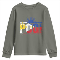 Pogi Filipino Slang Filipino Flag Pinoy Sun And Star Youth Sweatshirt - Wonder Print Shop