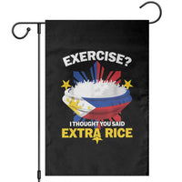 Funny Philippines Garden Flag Exercise I Thought You Said Extra Rice - Wonder Print Shop