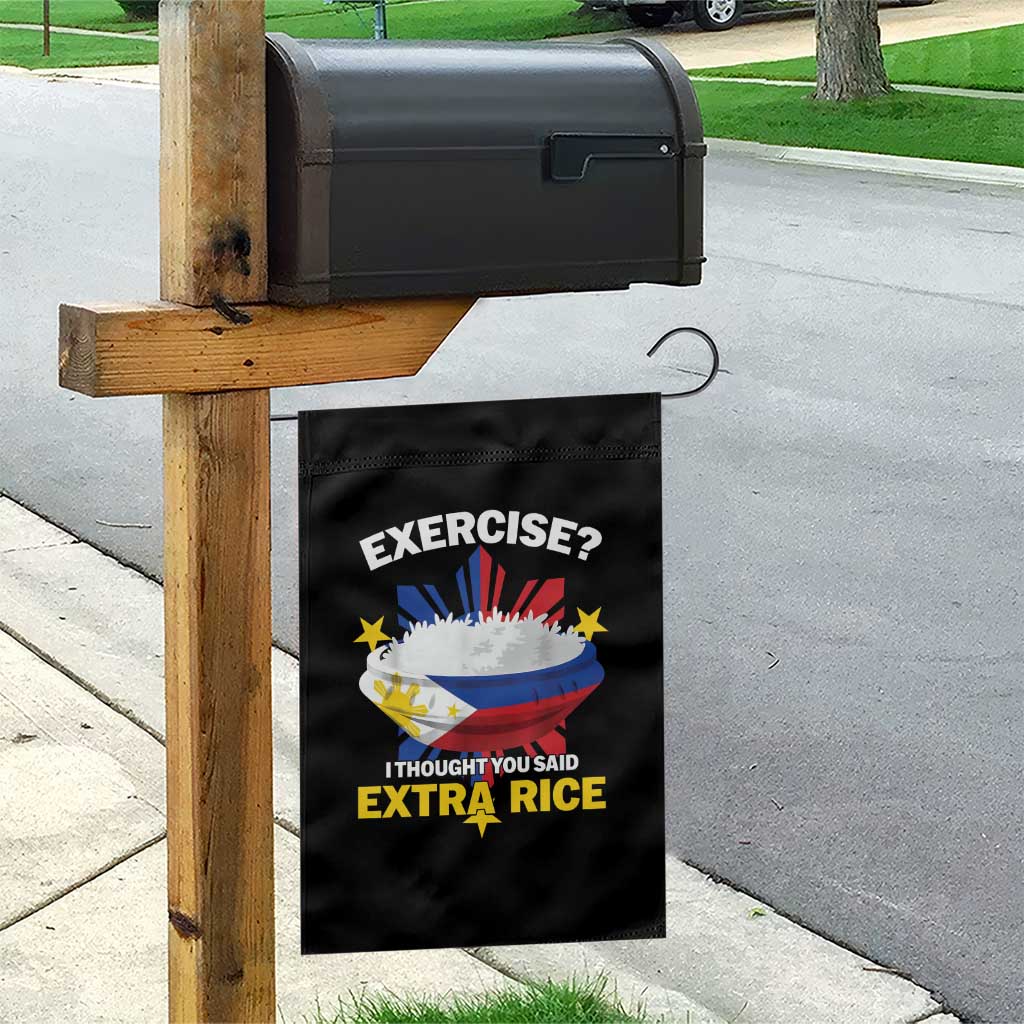 Funny Philippines Garden Flag Exercise I Thought You Said Extra Rice - Wonder Print Shop