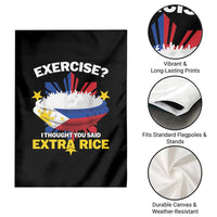 Funny Philippines Garden Flag Exercise I Thought You Said Extra Rice - Wonder Print Shop