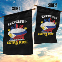 Funny Philippines Garden Flag Exercise I Thought You Said Extra Rice - Wonder Print Shop