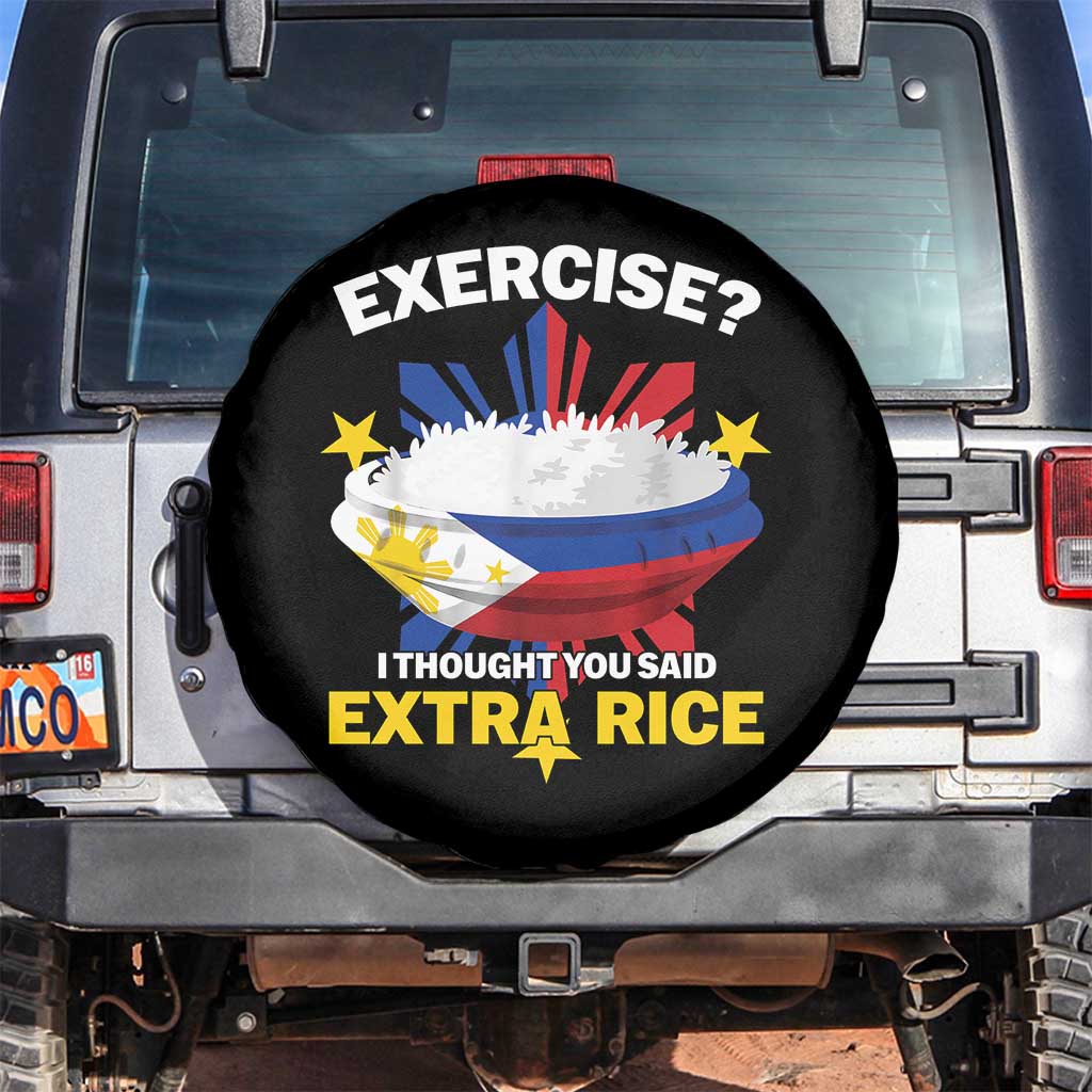 Funny Philippines Spare Tire Cover Exercise I Thought You Said Extra Rice - Wonder Print Shop