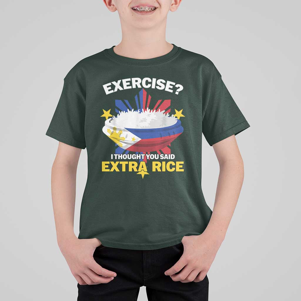 Funny Philippines T Shirt For Kid Exercise I Thought You Said Extra Rice - Wonder Print Shop