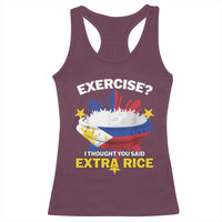 Funny Philippines Racerback Tank Top Exercise I Thought You Said Extra Rice - Wonder Print Shop