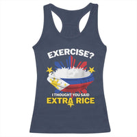 Funny Philippines Racerback Tank Top Exercise I Thought You Said Extra Rice - Wonder Print Shop