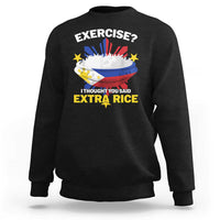 Funny Philippines Sweatshirt Exercise I Thought You Said Extra Rice - Wonder Print Shop