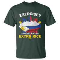 Funny Philippines T Shirt Exercise I Thought You Said Extra Rice - Wonder Print Shop