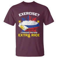 Funny Philippines T Shirt Exercise I Thought You Said Extra Rice - Wonder Print Shop