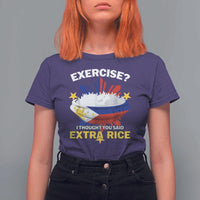 Funny Philippines T Shirt For Women Exercise I Thought You Said Extra Rice - Wonder Print Shop