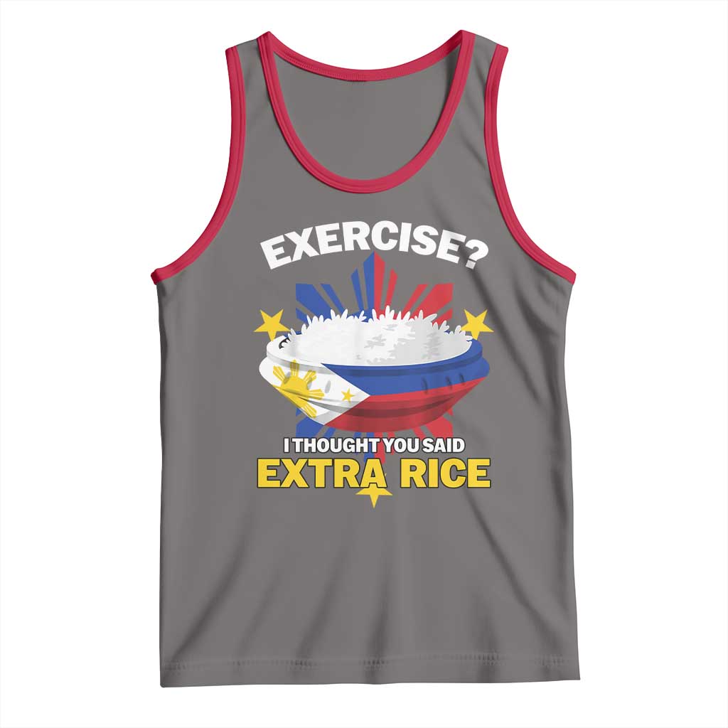 Funny Philippines Tank Top Exercise I Thought You Said Extra Rice - Wonder Print Shop