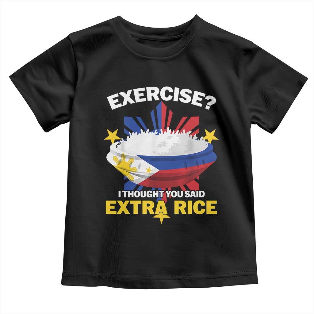 Funny Philippines Toddler T Shirt Exercise I Thought You Said Extra Rice - Wonder Print Shop