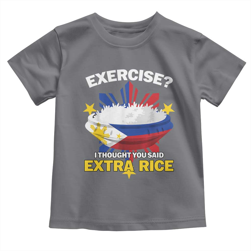 Funny Philippines Toddler T Shirt Exercise I Thought You Said Extra Rice - Wonder Print Shop