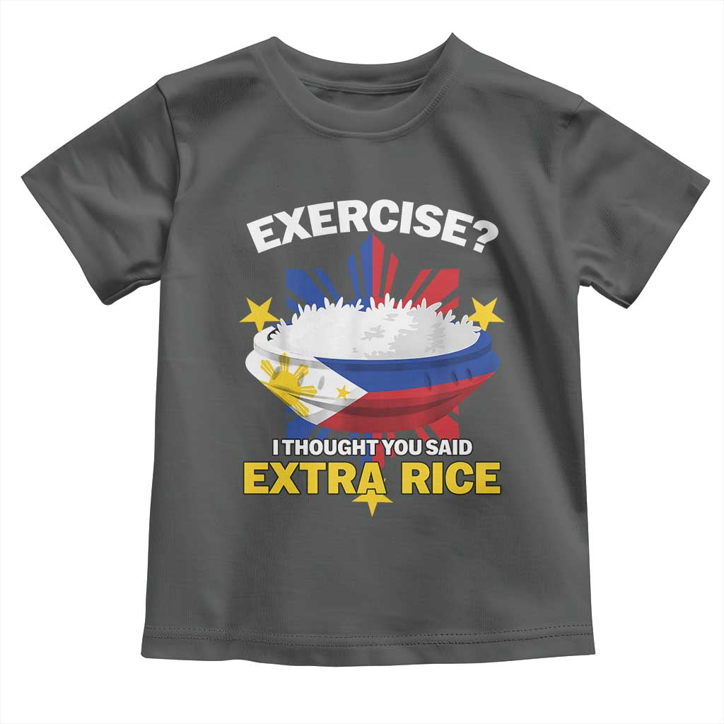 Funny Philippines Toddler T Shirt Exercise I Thought You Said Extra Rice - Wonder Print Shop