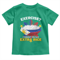 Funny Philippines Toddler T Shirt Exercise I Thought You Said Extra Rice - Wonder Print Shop