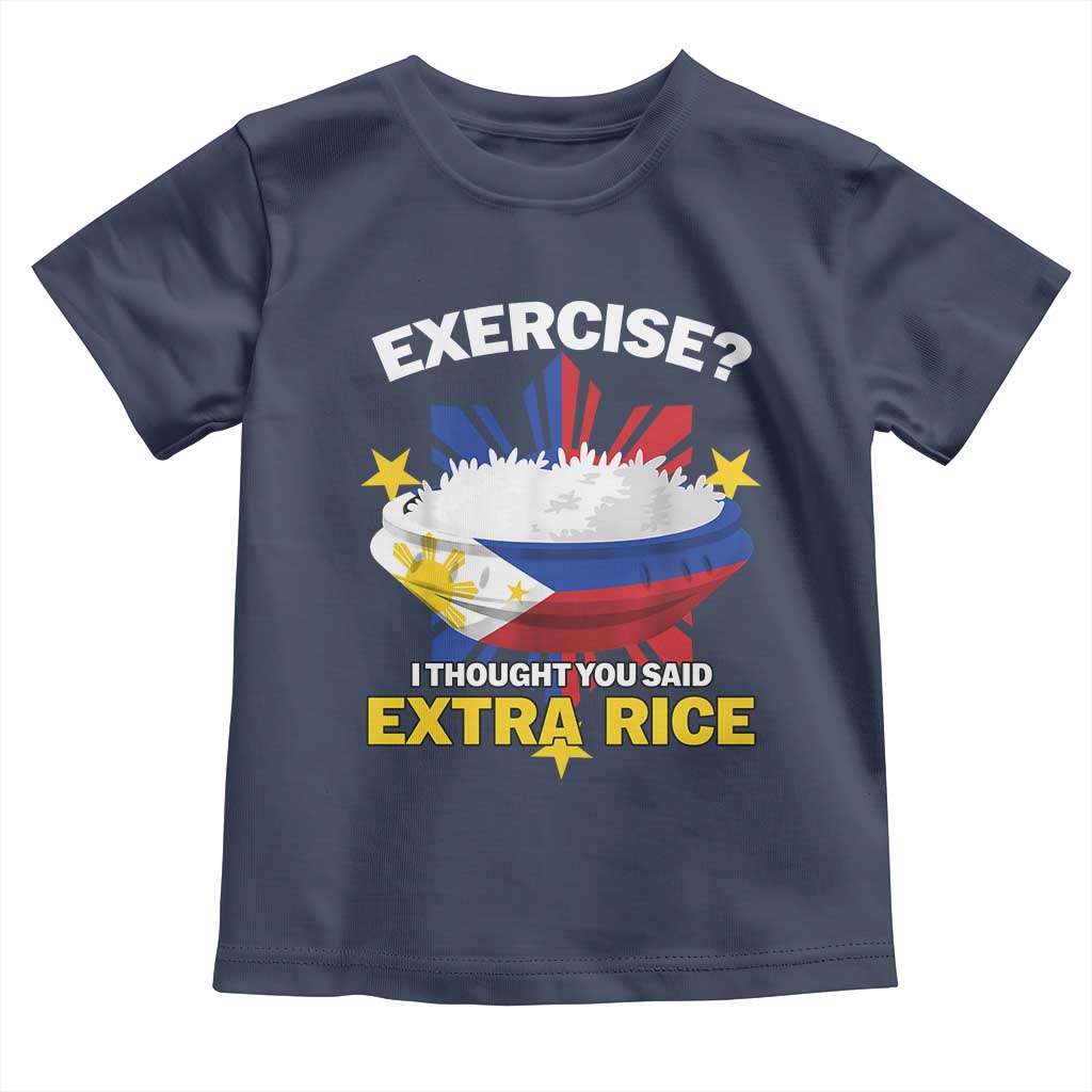 Funny Philippines Toddler T Shirt Exercise I Thought You Said Extra Rice - Wonder Print Shop