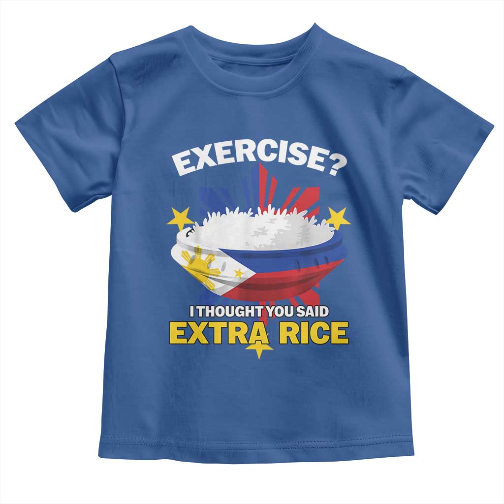 Funny Philippines Toddler T Shirt Exercise I Thought You Said Extra Rice - Wonder Print Shop