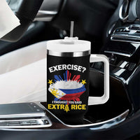 Funny Philippines Tumbler With Handle Exercise I Thought You Said Extra Rice - Wonder Print Shop