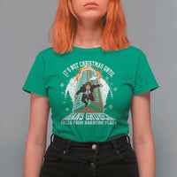Funny Nakatomi Plaza T Shirt For Women It's Not Christmas Until Hans Gruber Falls From Nakatomi Plaza Explode - Wonder Print Shop