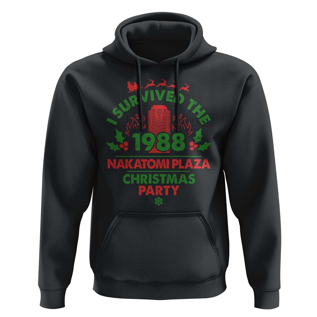 I Survived The 1988 Nakatomi Plaza Christmas Party Hoodie Vintage Mistletoe