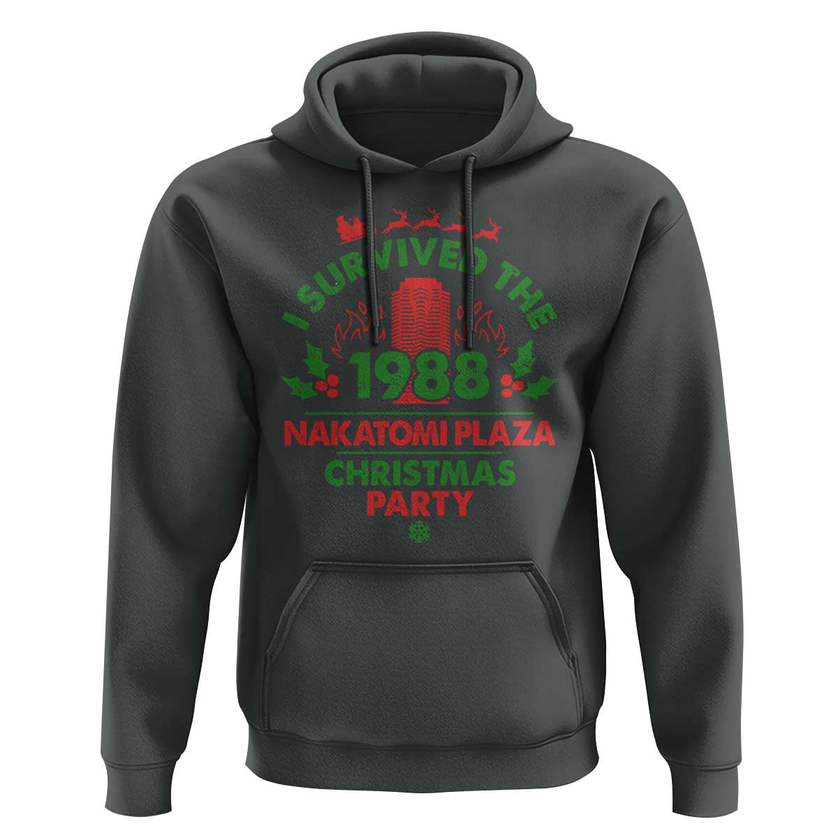 I Survived The 1988 Nakatomi Plaza Christmas Party Hoodie Vintage Mistletoe
